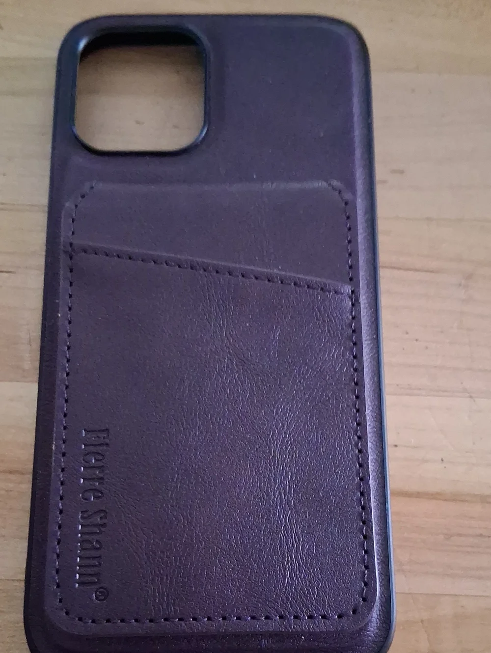 Pierre Shann Leather Card Pocket Phone Case - Purple